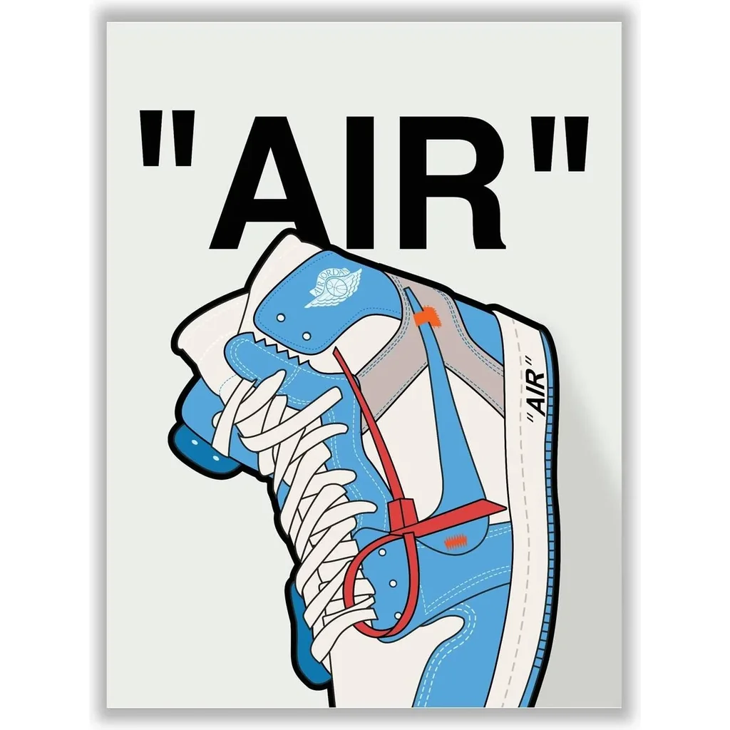 ALAYRA Air Sneaker Poster (12x16 Inch) Unframed AJ Wall art, , Michael Jordan Poster, Sneaker Air Gym Shoes Shoebox Collection Aesthetic Cool Poster for Teen Boys Guys Men 01