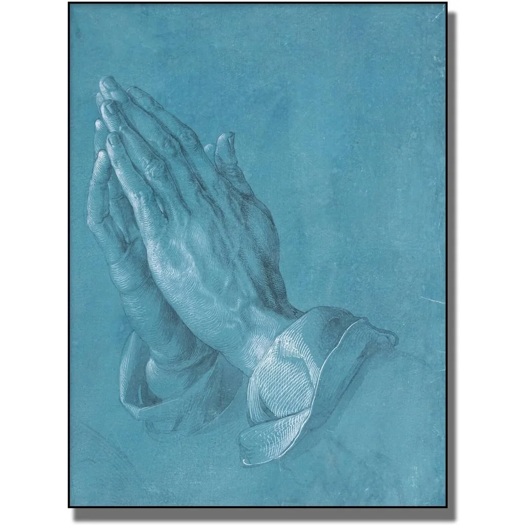 ALAYRA Albrecht DRer Canvas Wall Art Praying Hands Poster Master Painting Print Vintage Poster Renaissance Historical And Cultural Illustration Modern Home Wall Decor Unframed/12x16in/30x40cm 01 - Image 2