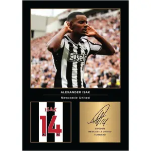 ALAYRA Alexander Isak Signed A4 Printed Photo Picture Display Gift For Newcastle Fans Digitally Reproduced Signature Unframed 01