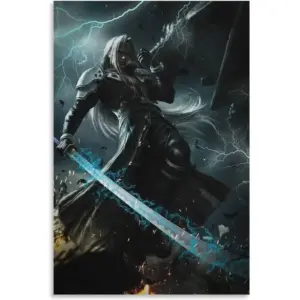 ALAYRA Anime Final Fantasy 7 Remake Sephiroth Game Poster Canvas Wall Art Painting Posters Decoration Room Decor Unframe 12x18inch(30x45cm) 01
