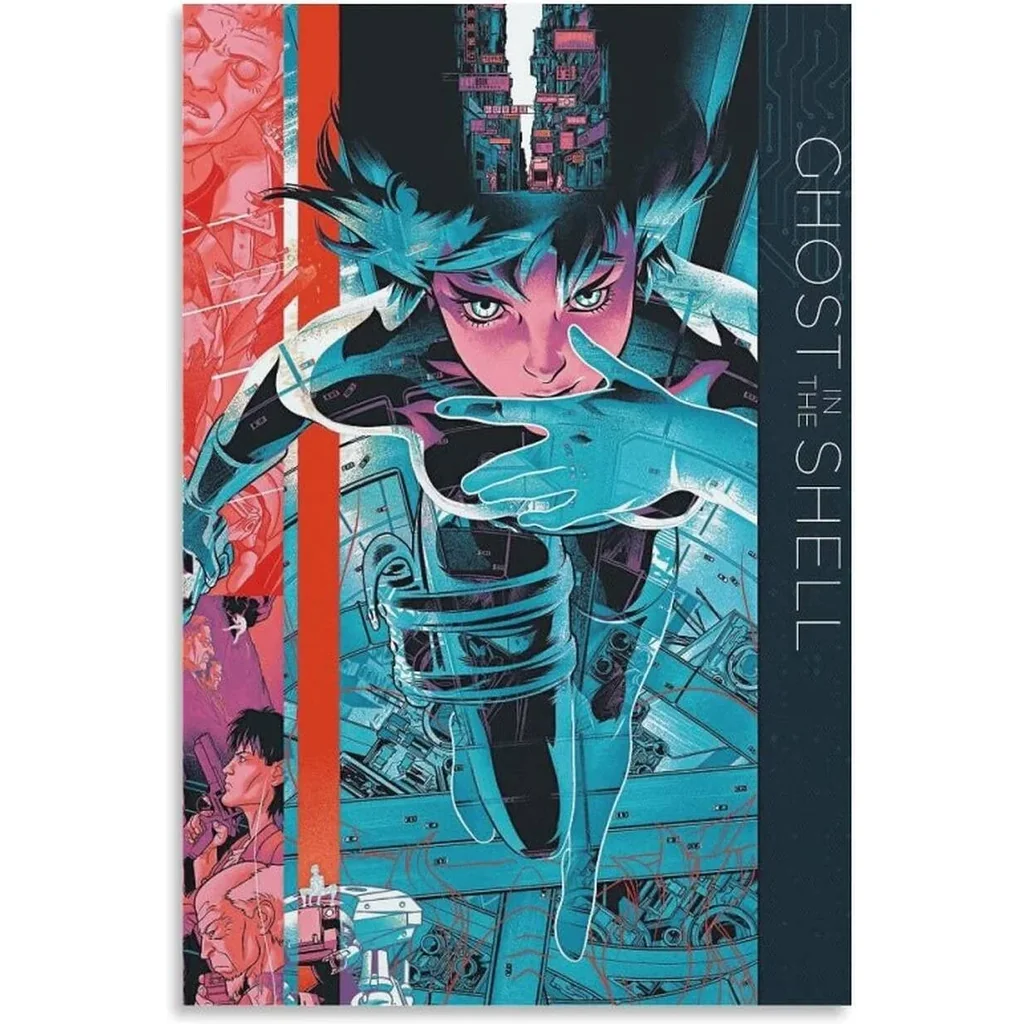 ALAYRA Anime Ghost in The Shell Poster Canvas Wall Art Painting Posters Decoration Room Decor Unframe 12x18inch(30x45cm) 01