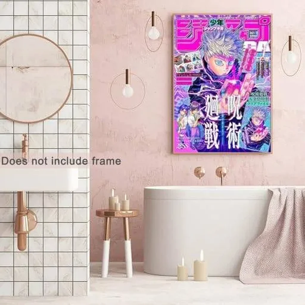 ALAYRA Anime Jjk Poster Manga Cover Wall Art Canvas Print Cartoon Posters for Bedroom Living Room Wall Decor (12x18inch-Unframed, A) 01 - Image 4