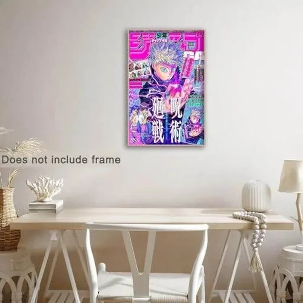 ALAYRA Anime Jjk Poster Manga Cover Wall Art Canvas Print Cartoon Posters for Bedroom Living Room Wall Decor (12x18inch-Unframed, A) 01 - Image 5