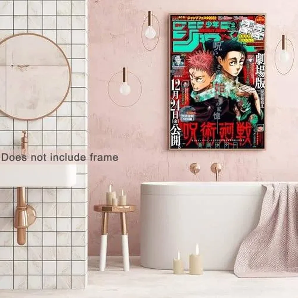 ALAYRA Anime Jjk Poster Manga Cover Wall Art Canvas Print Cartoon Posters for Bedroom Living Room Wall Decor (12x18inch-Unframed, F) 01 - Image 4