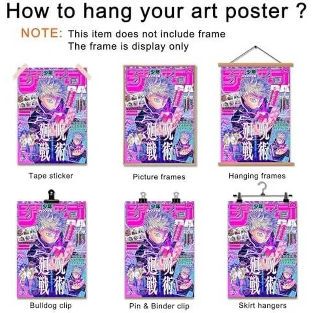 ALAYRA Anime Jjk Poster Manga Cover Wall Art Canvas Print Cartoon Posters for Bedroom Living Room Wall Decor (8x12inch-Unframed, A) 01 - Image 4