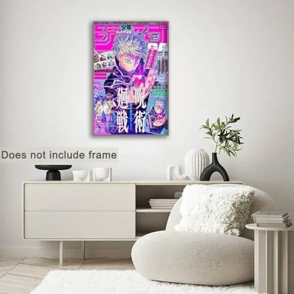 ALAYRA Anime Jjk Poster Manga Cover Wall Art Canvas Print Cartoon Posters for Bedroom Living Room Wall Decor (8x12inch-Unframed, A) 01 - Image 6