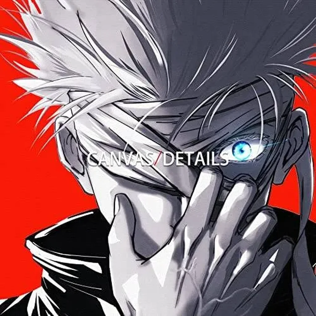 ALAYRA Anime Jujutsu Kaisen Poster Gojo Satoru Canvas Wall Art HD Print Painting Room Decoration Boy Gift 12X16.5inch (Unframed, M-G- 01) 01 - Image 2