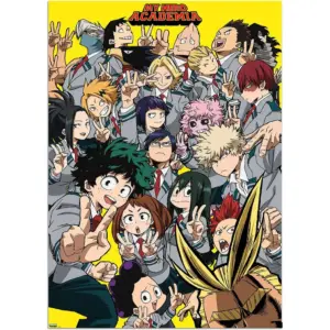 ALAYRA Anime my hero academia poster mha print on canvas painting wall art for living room decor boy gift (unframed, q-mha 1pcs) - White 01