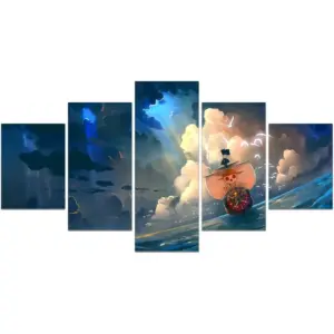 ALAYRA Anime One Piece Poster The Straw Hat Pirates Portgas D. Ace Print on Canvas Painting Wall Art for Living Room Decor Boy Gift (Unframed, Q-One 5) 01