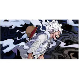 ALAYRA Anime Poster Gear 5 Luffy Poster HD Print Canvas Painting Wall Art for Living Room Decor Aesthetic Prints Boy Gift 12x24inch (Unframed) 01