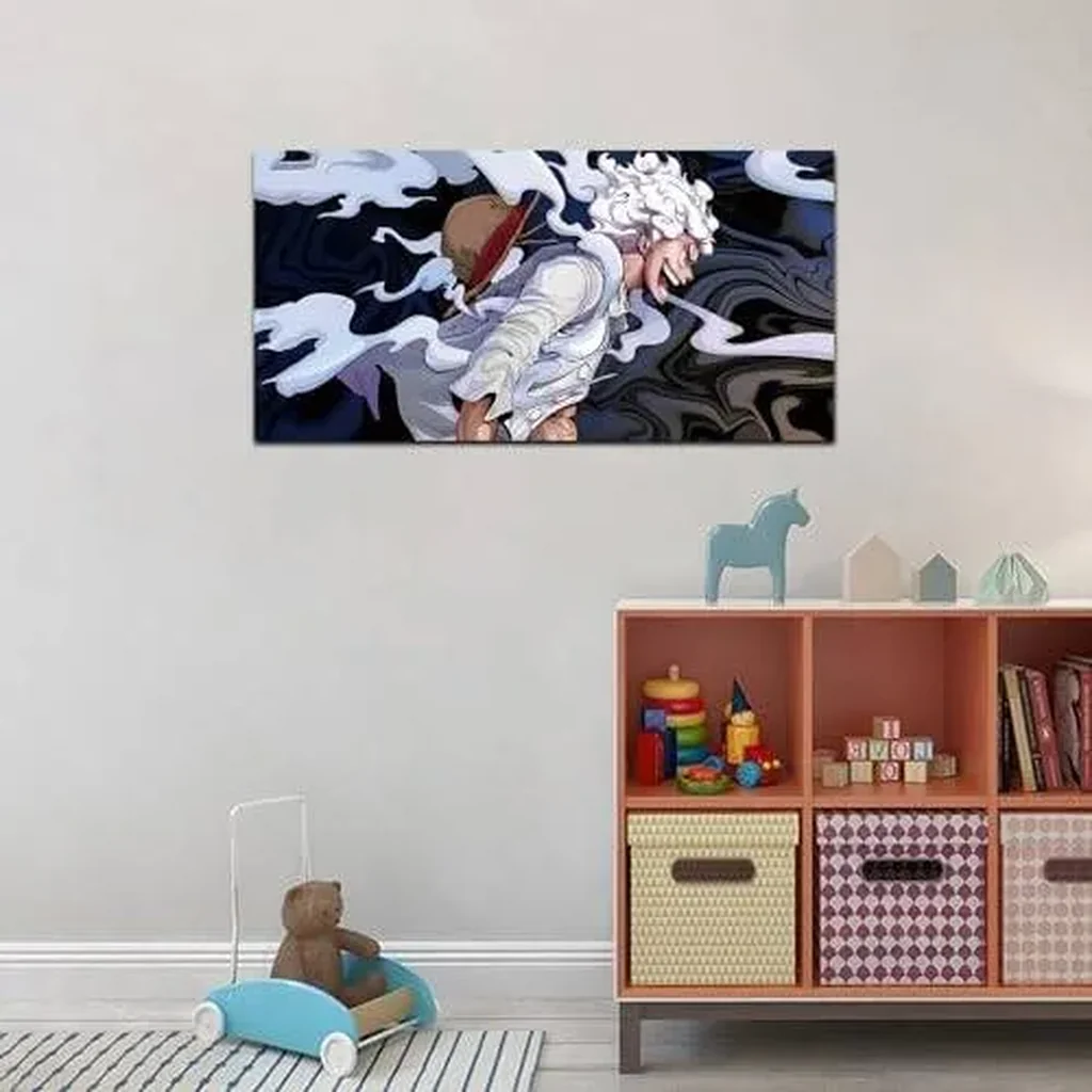 ALAYRA Anime Poster Gear 5 Luffy Poster HD Print Canvas Painting Wall Art for Living Room Decor Aesthetic Prints Boy Gift 12x24inch (Unframed) 01 - Image 2