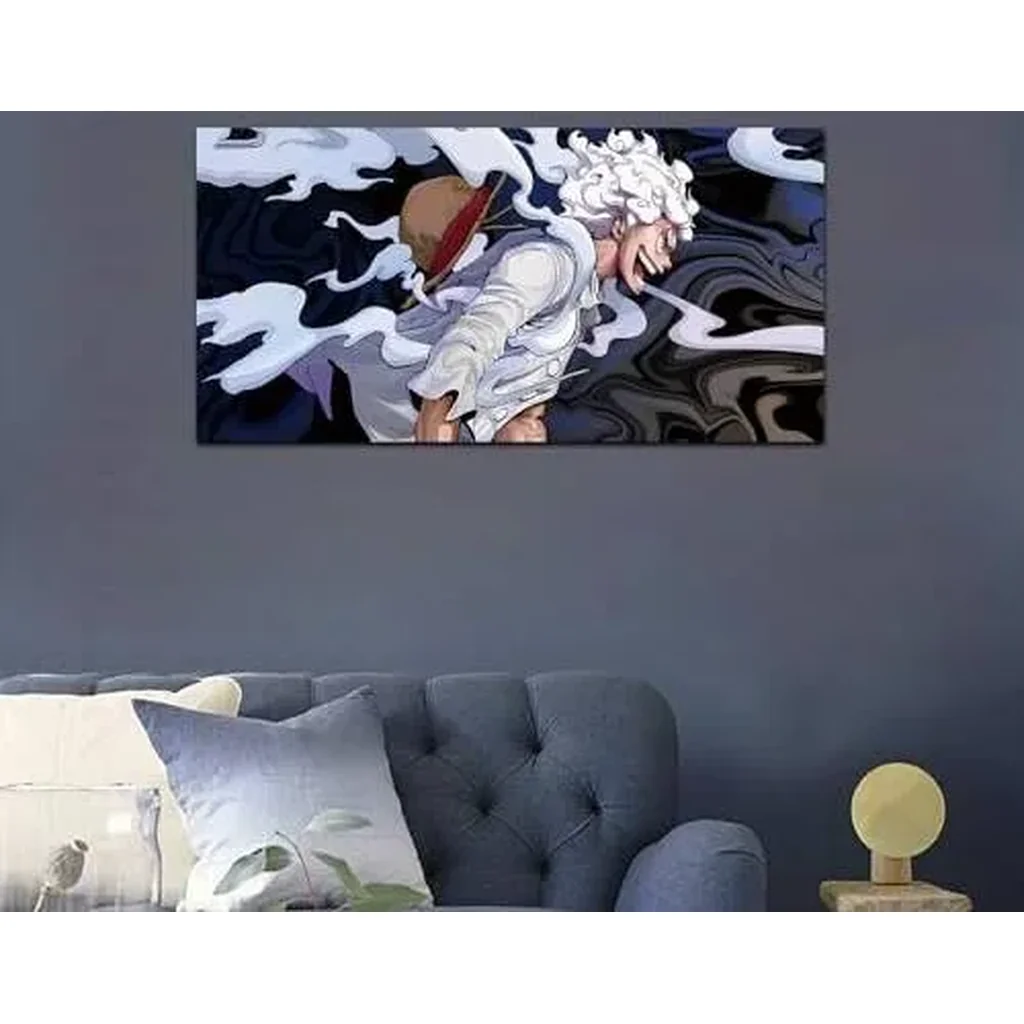 ALAYRA Anime Poster Gear 5 Luffy Poster HD Print Canvas Painting Wall Art for Living Room Decor Aesthetic Prints Boy Gift 12x24inch (Unframed) 01 - Image 4