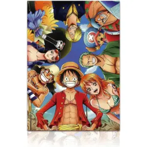 ALAYRA Anime Poster The Straw Hat Pirates Characters Print on Canvas Painting Wall Art for Living Room Decor Boy Gift (Unframed, Q-OP 5-1 pcs) 01