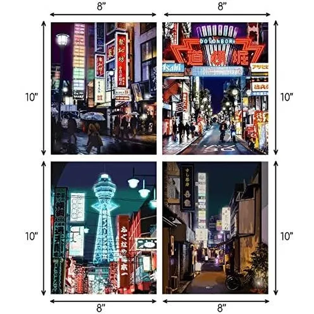 ALAYRA Anime Posters Japan Wall Art - Japanese Print Artwork on Canvas Roll - Tokyo Art Anime Art Picture Gift - Preppy Night City Wall Decor Poster for Room Aesthetic Bedroom Kitchen Living UNFRAMED - Image 2