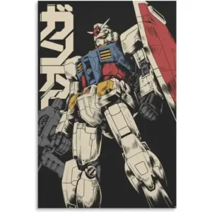 ALAYRA Anime RX 78 2 Gundam Poster Canvas Wall Art Painting Posters Decoration Room Decor Unframe 12x18inch(30x45cm) 01