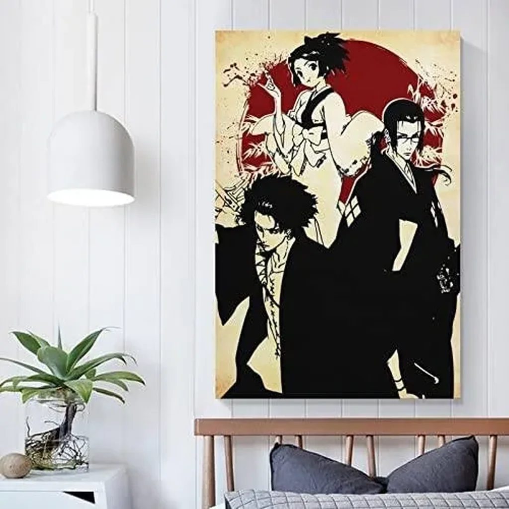 ALAYRA Anime Samurai Champloo RED Moon Poster Canvas Wall Art Painting Posters Decoration Room Decor Unframe 12x18inch(30x45cm) 01 - Image 2