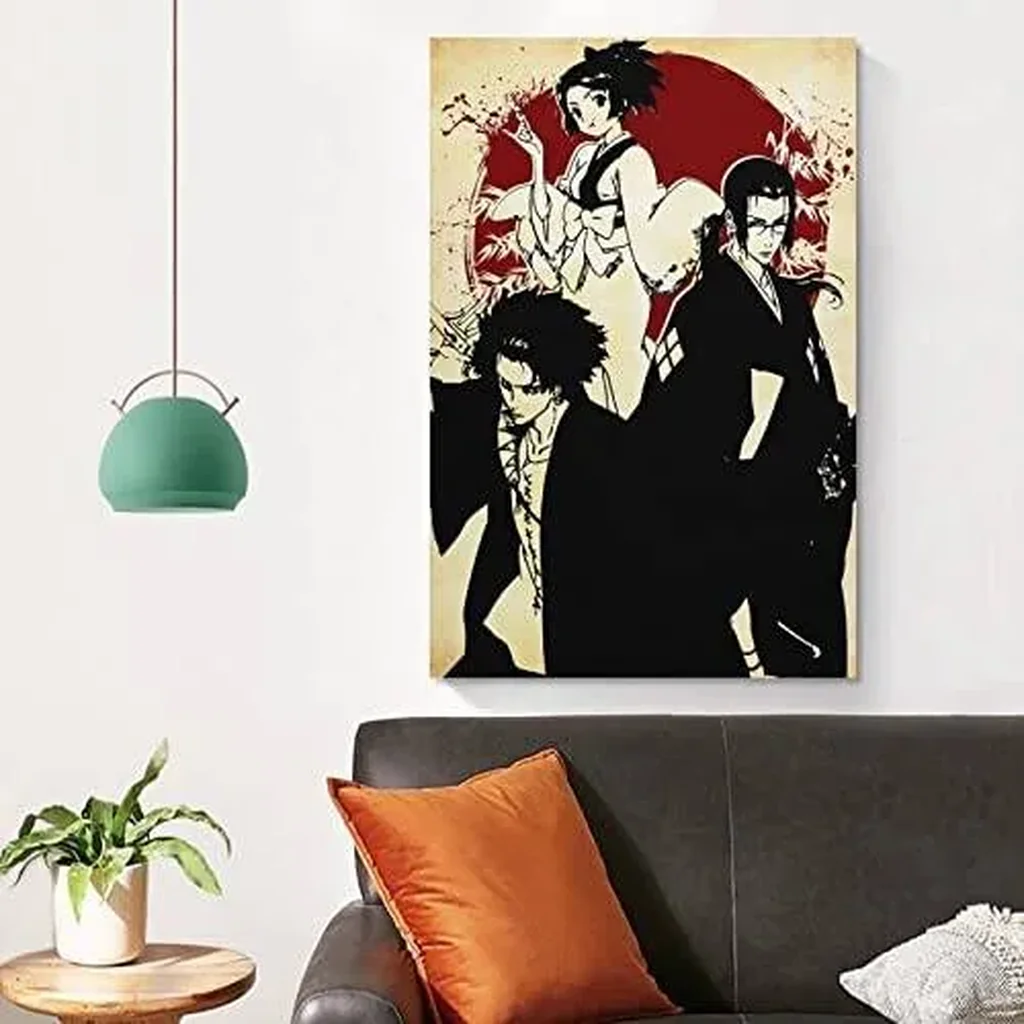 ALAYRA Anime Samurai Champloo RED Moon Poster Canvas Wall Art Painting Posters Decoration Room Decor Unframe 12x18inch(30x45cm) 01 - Image 3