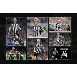 ALAYRA Anthony Gordon - Newcastle United Signed 12x8 Inch Montage Photo With Print Pre Printed Signature Autograph Football Gift 01