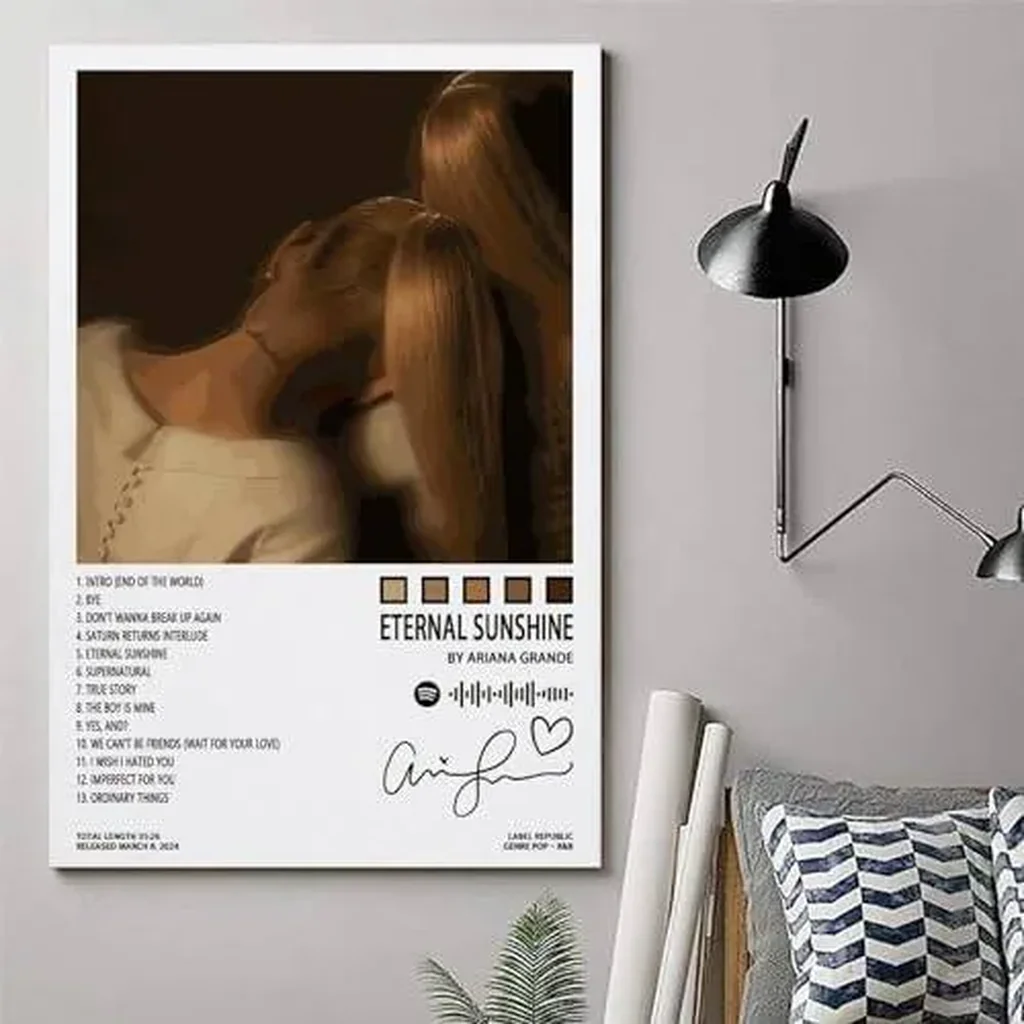 ALAYRA Ariana Poster Grande Eternal Sunshine Album Cover Posters for Room Aesthetic Decorative Painting Wall Art Living Room 12x18inch(30x45cm), Unframe-style-1 01 - Image 5