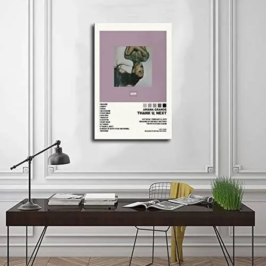 ALAYRA Ariana Poster Thank U Next Poster Music Album Cover Poster Canvas Poster Bedroom Decor Sports Landscape Office Room Decor Gift Unframe-style12x18inch(30x45cm) 01 - Image 2