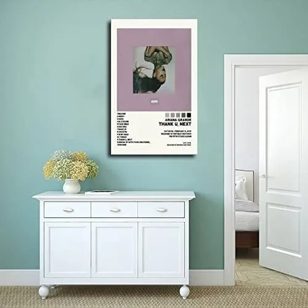 ALAYRA Ariana Poster Thank U Next Poster Music Album Cover Poster Canvas Poster Bedroom Decor Sports Landscape Office Room Decor Gift Unframe-style12x18inch(30x45cm) 01 - Image 3
