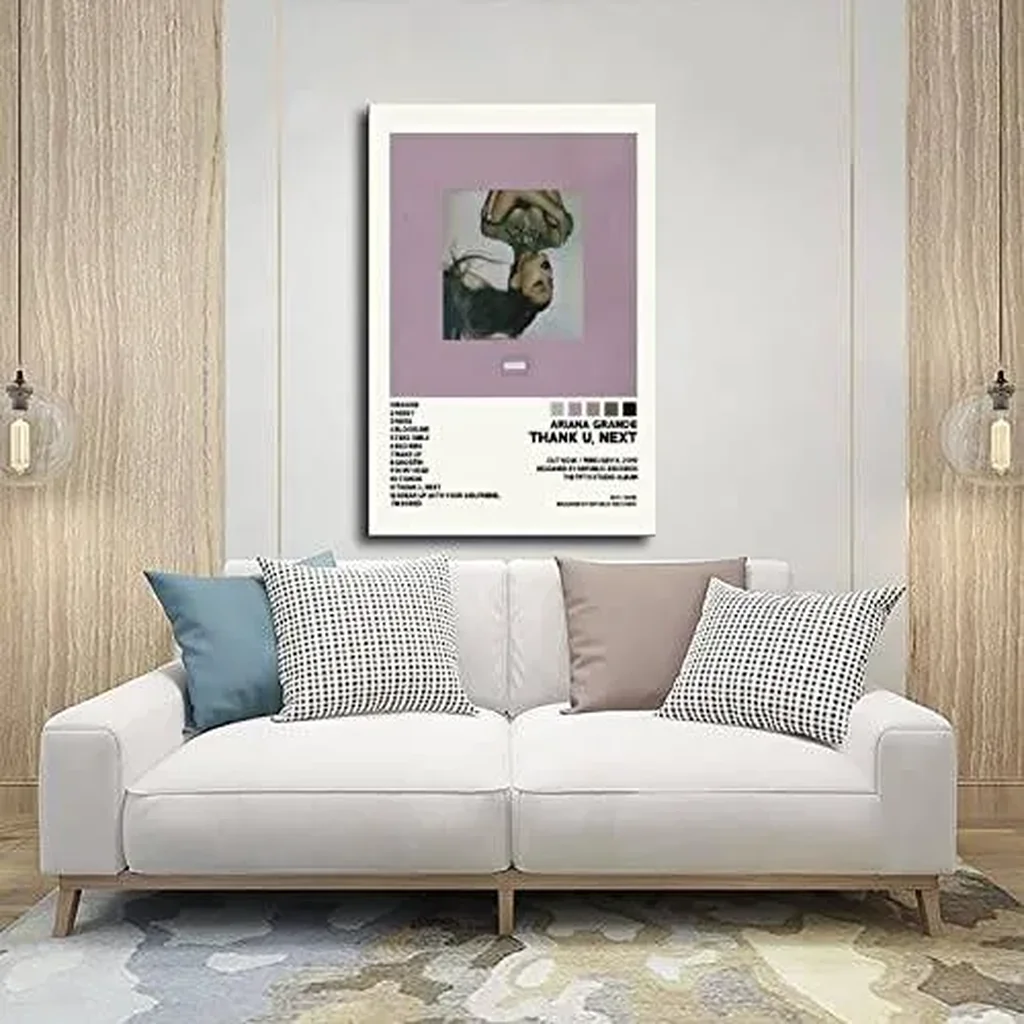 ALAYRA Ariana Poster Thank U Next Poster Music Album Cover Poster Canvas Poster Bedroom Decor Sports Landscape Office Room Decor Gift Unframe-style12x18inch(30x45cm) 01 - Image 4