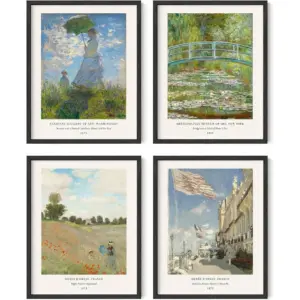 ALAYRA Artwork Fine Art Paintings - Water Lilies Monet Poster Famous Art prints Famous Paintings Modern Monet Monet Prints Monet Wall Art UNFRAMED (11" x 14") 01