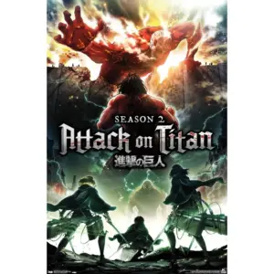 ALAYRA Attack on Titan-Season 2 Teaser One Sheet Wall Poster, 22.375" x 34", Unframed Version 01