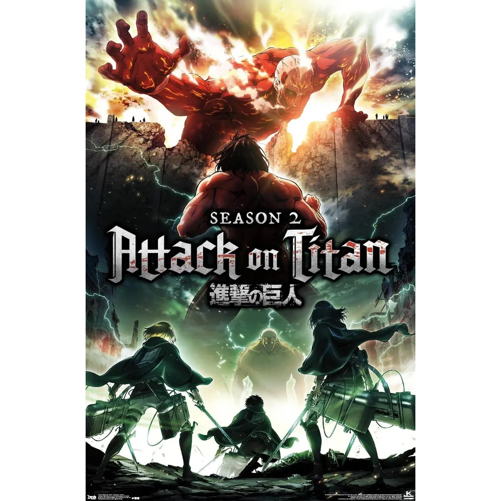 ALAYRA Attack on Titan-Season 2 Teaser One Sheet Wall Poster, 22.375" x 34", Unframed Version 01