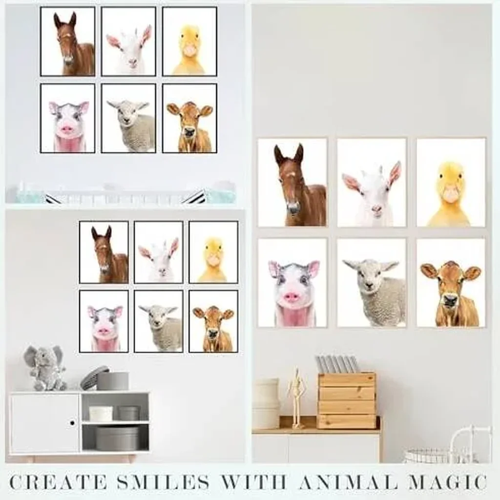 ALAYRA Baby Animal Prints for Nursery, Wall Art Poster, Baby Animal Nursery Decor - (8x10 Unframed) 01 - Image 3
