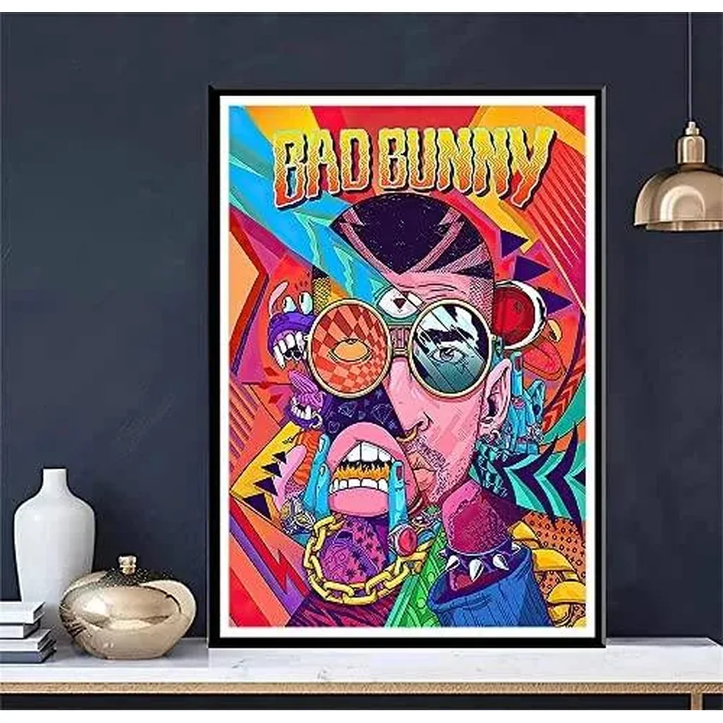 ALAYRA Bad abaunny Poster Album Posters Music Album Posters Aesthetics Room HD Print Canvas Wall Art Home Decor 12x18 inch Unframed 01 - Image 3