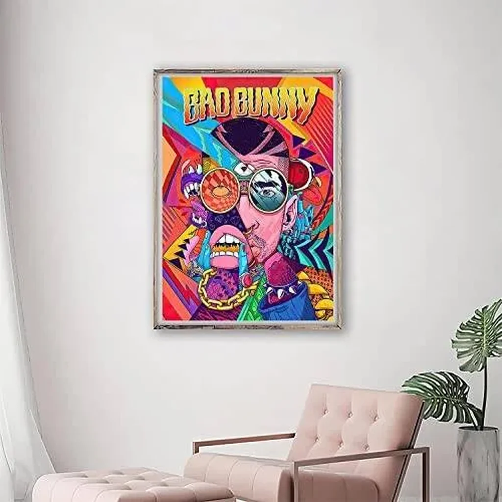 ALAYRA Bad abaunny Poster Album Posters Music Album Posters Aesthetics Room HD Print Canvas Wall Art Home Decor 12x18 inch Unframed 01 - Image 4