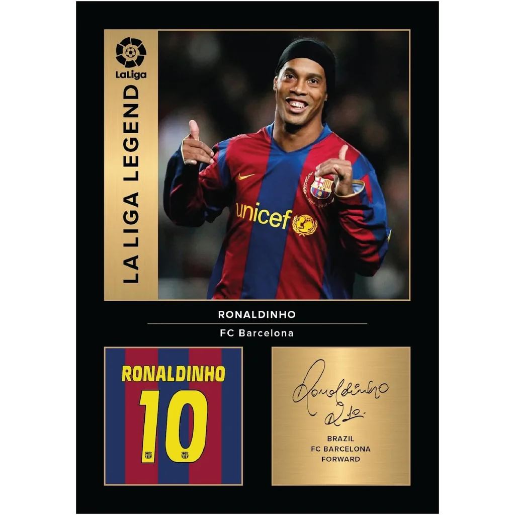 ALAYRA Barcelona Legends Signed A4 Printed Photo Picture Display Gift For Barca Fans Digitally Reproduced Signature Unframed 01