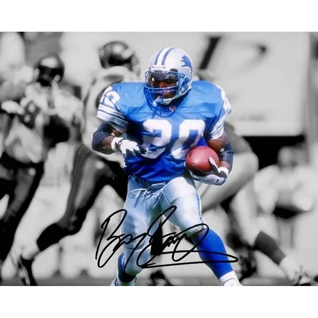 ALAYRA Barry Sanders Signed Photo Autograph Print Wall Art Home Decor 01