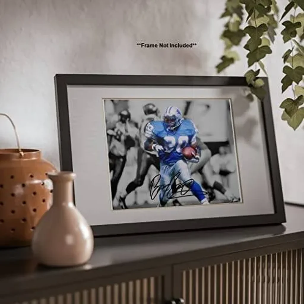 ALAYRA Barry Sanders Signed Photo Autograph Print Wall Art Home Decor 01 - Image 4