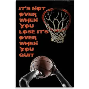 ALAYRA Basketball Decor, Basketball Quotes Inspirational Canvas Wall Art For Boys Bedroom Decor Gift Canvas Wall Art Posters For Room Aesthetic (16X24Unframe) 01