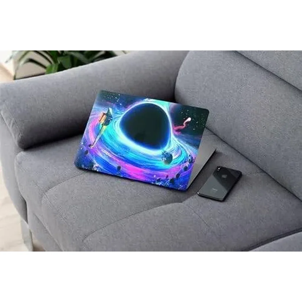 ALAYRA Black Hole Space, Laptop Skin Sticker Decal, 13.3 14 15 15.4 15.6 Inch Laptop Universal Vinyl Skin Sticker Cover, Dustproof, Waterproof, Decal Protector With Free 2 Wrist Pads 01 - Image 2