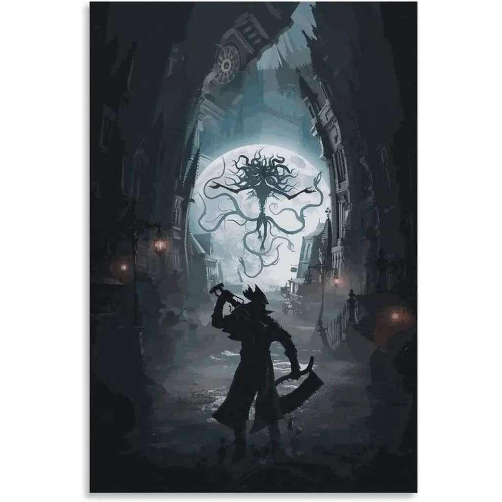 ALAYRA Bloodborne Poster Canvas Wall Art Painting Posters Decoration Room Decor Unframe 12x18inch(30x45cm) 01