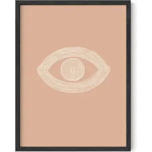 ALAYRA Boho Posters Neutral Wall Art Prints - Boho Posters and Abstract Art, Brown Wall Decor Eye of Sauron 12" x 16" UNFRAMED 01
