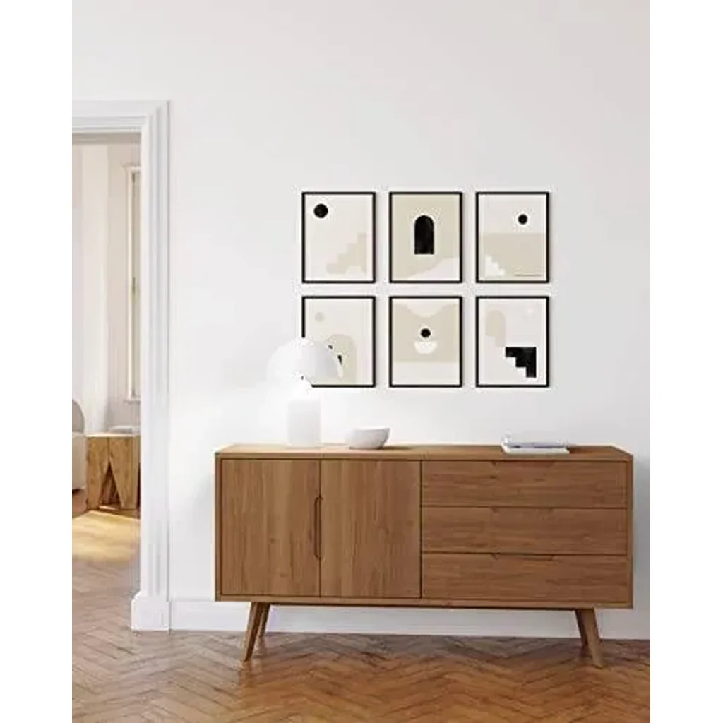 ALAYRA Boho Prints Neutral Wall Art - Set of 6 Boho Posters Mid Century Modern Wall Art Boho Prints Wall Art Boho Posters and Prints Wall Art Mid Century Modern Bohemian Wall Art UNFRAMED 8x10 01 - Image 4
