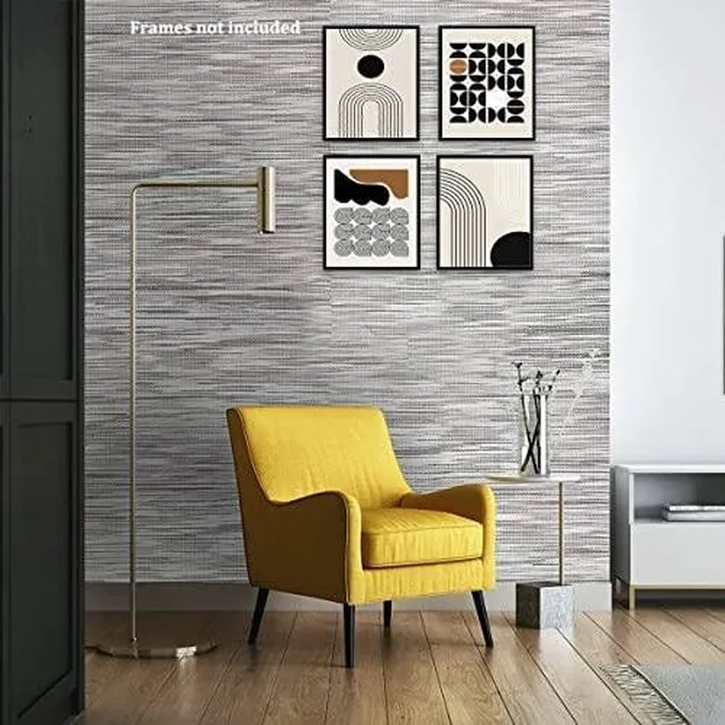 ALAYRA Boho Wall Art Mid-Century Modern Decor Minimalist Wall Art Posters Unframed Geometric Abstract Canvas Wall Art Living Room Bedroom Bathroom Boho Wall Decor (Neutral Boho) 01 - Image 5