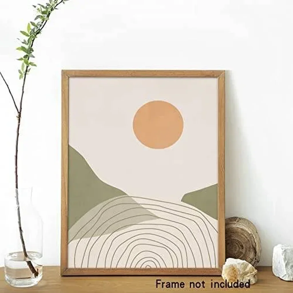 ALAYRA Boho Wall art Prints Flower Abstract Wall Art, line art wall decor Minimalist Wall Art Boho Wall Decor, Boho Prints for Bedroom Wall Decor 8''x10'' Set of 6 Unframed Art Prints (Arch, 2 Size) 0 - Image 5