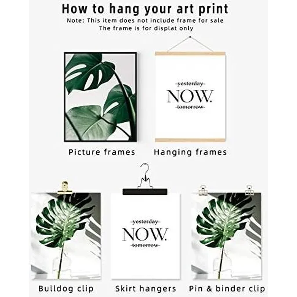 ALAYRA Botanical Leaf Wall Art, Motivational Wall Art Prints Canvas Poster, 8x10 Prints Unframed Set of 4 Plant Aesthetic for Bedroom Decor 01 - Image 4