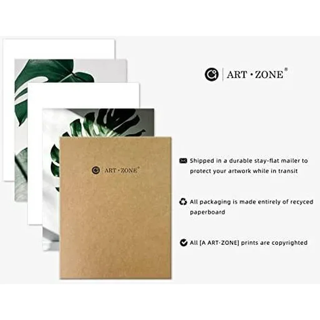 ALAYRA Botanical Leaf Wall Art, Motivational Wall Art Prints Canvas Poster, 8x10 Prints Unframed Set of 4 Plant Aesthetic for Bedroom Decor 01 - Image 6