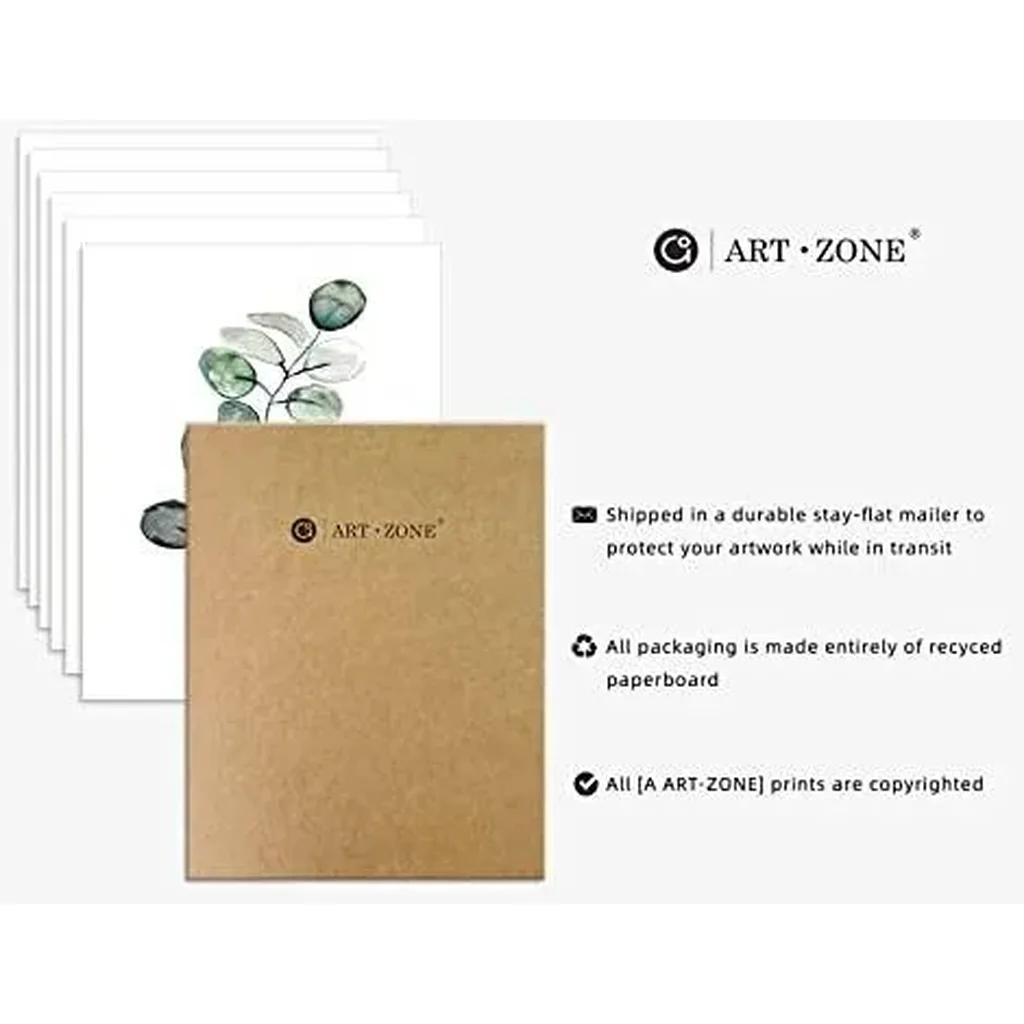ALAYRA Botanical Prints Wall Art Room Decor for Bedroom Aesthetic, 11x14 Canvas Poster Unframed Set of 6, Plant Prints Leaf Posters Sage Green Decor (11x14, C/ Light Green) 01 - Image 6