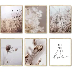 ALAYRA Botanical Wall Art Decor Set of 6 Nature photography Art Prints Landscape Plants Nordic Posters Canvas Art Wall Decor for Living Room Bedroom Decoration Home Decor (11"x14" UNFRAMED) 01