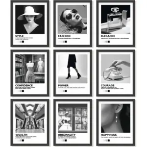 ALAYRA Boujee Room Decor - Black And White Wall Art Posters, Black And White Pictures for Wall Decor, Vintage Fashion Prints Photos Artwork, Black Room Decorations for Women (8x10 UNFRAMED) 01