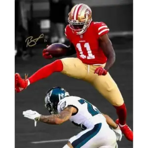 ALAYRA Brandon Aiyuk Epic Hurdle Signed Photo Autograph Print Wall Art Home Decor 01