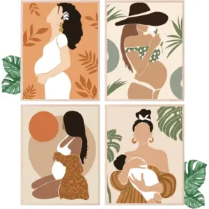 ALAYRA Breastfeeding Room Decor, Lactation Room Sign, Pregnancy Wall Art, Pregnancy Poster, Pregnancy Picture Signs, Breastfeeding Pictures, Baby Shower Gifts, Baby Shower Decor - Unframed (8x10) 01