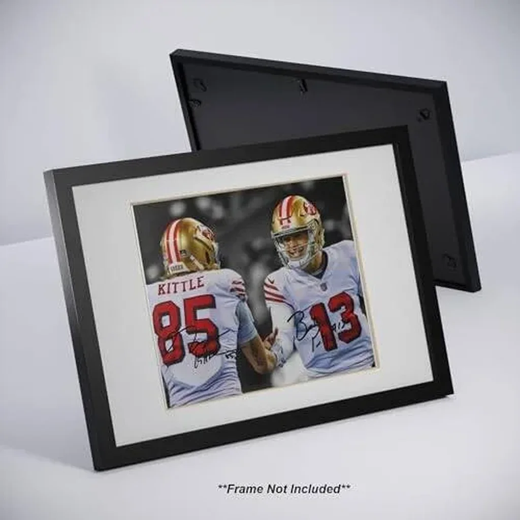 ALAYRA Brock Purdy George Kittle Signed Photo Autograph Print Wall Art Home Decor 01 - Image 2